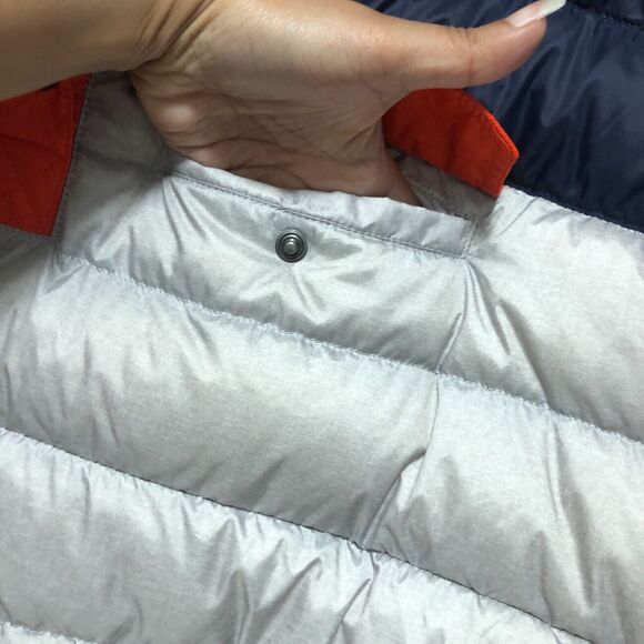 eddie bauer womens 2x puffer sweater blue gray down waterfowl feathers ao - Picture 8 of 13